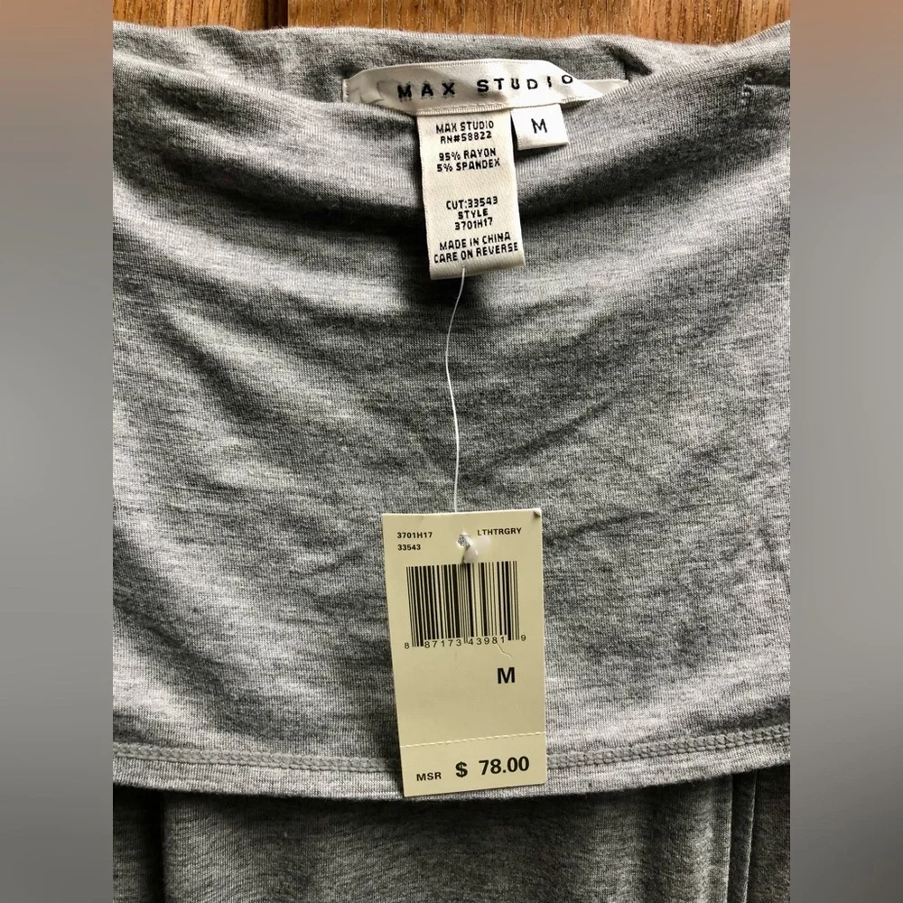 Max Studio Grey Maxi Skirt Size M NWT - Picture 2 of 3